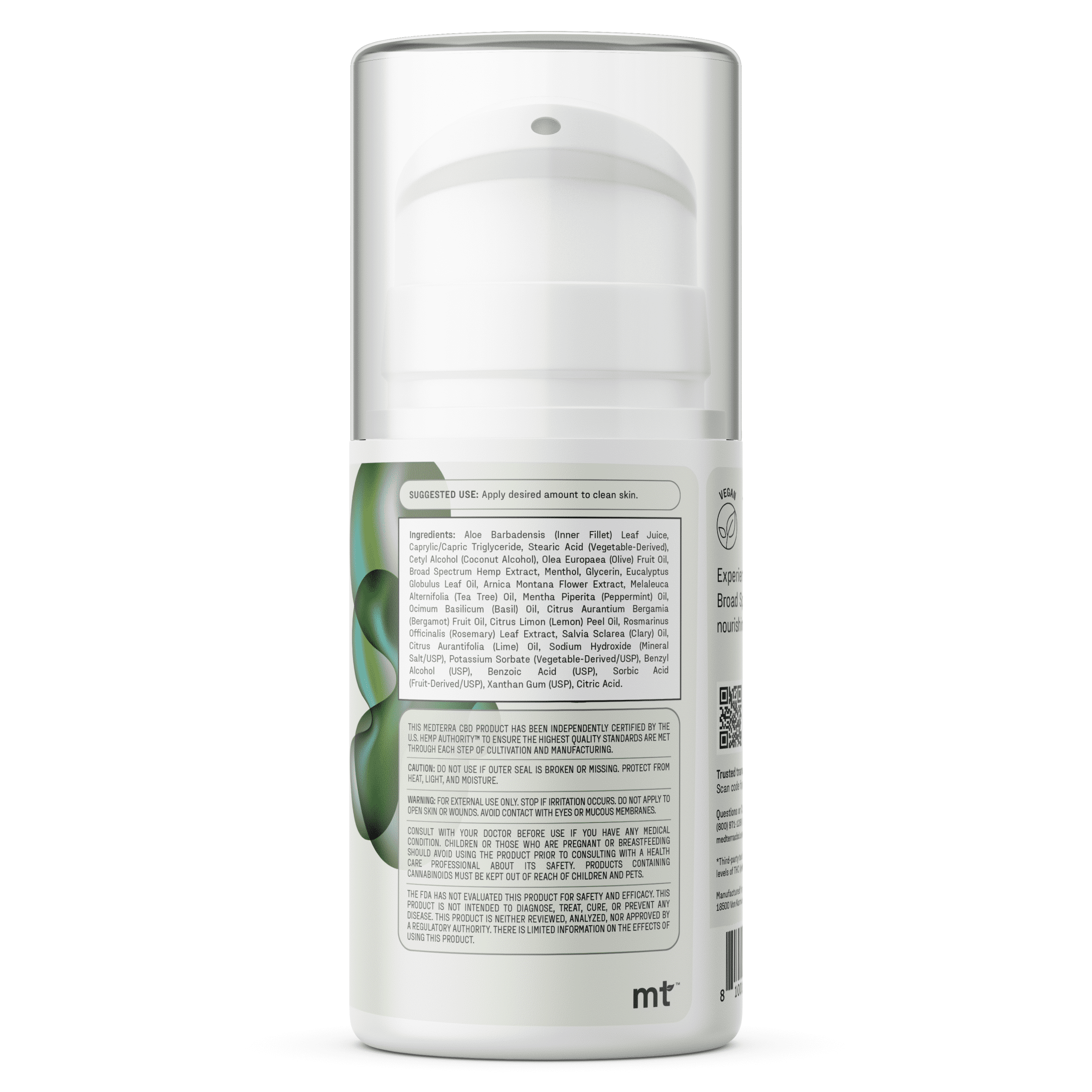 Medterra CBD Broad Spectrum 2000mg CBD Cream, 3.4 fl oz