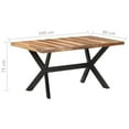 thumbnail image 4 of vidaXL Dining Table 160x80x75 cm Solid Wood with Honey Finish, 4 of 4