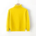 thumbnail image 2 of KPOPLK Little Kids Cable Knit Sweater Unisex Long Sleeve Solid Color Pullover(2-3 Years,R24-Yellow), 2 of 5