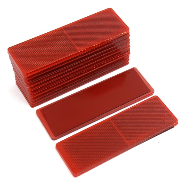 Placa Reflectante Color Rojo Reflector de Coche Camión Seguridad Vial 5cm