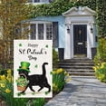 thumbnail image 4 of VOCHIC Welcome St. Patrick's Day Garden Flag 12x18 Double Sided Vertical, Cute Black Cat with Basket Yard Flag Banner Shamrock Clover Sign for Home Outside Outdoor Decor (ONLY FLAG), 4 of 6