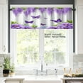thumbnail image 2 of AshasdS Purple Wisteria Butterfly Polyester Window Valance Curtain for Home Kitchen Living Room Bedroom Bathroom Decor 54x18 inch, 2 of 5