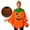 Dad-Glow in the dark, variant on FchengtaiS 3PCS Halloween Pumpkin Costume for family,Glow in the Dark Halloween Pumpkin Cloak-Poncho with Headband & Candy Bag for Holiday Party