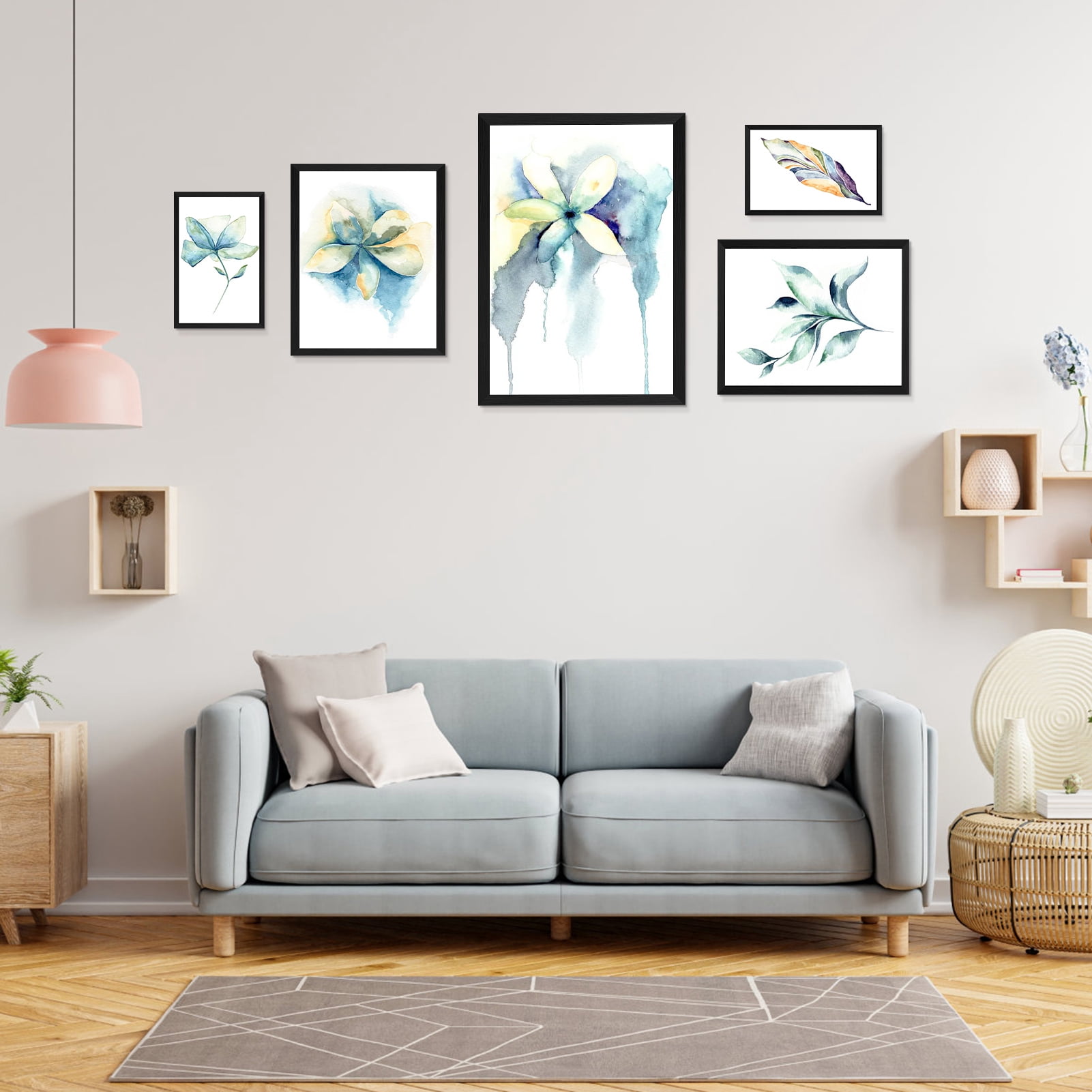 CRUGLA 11x17 Picture Frames Black Poster Frame for Gallery Wall, Set of 7