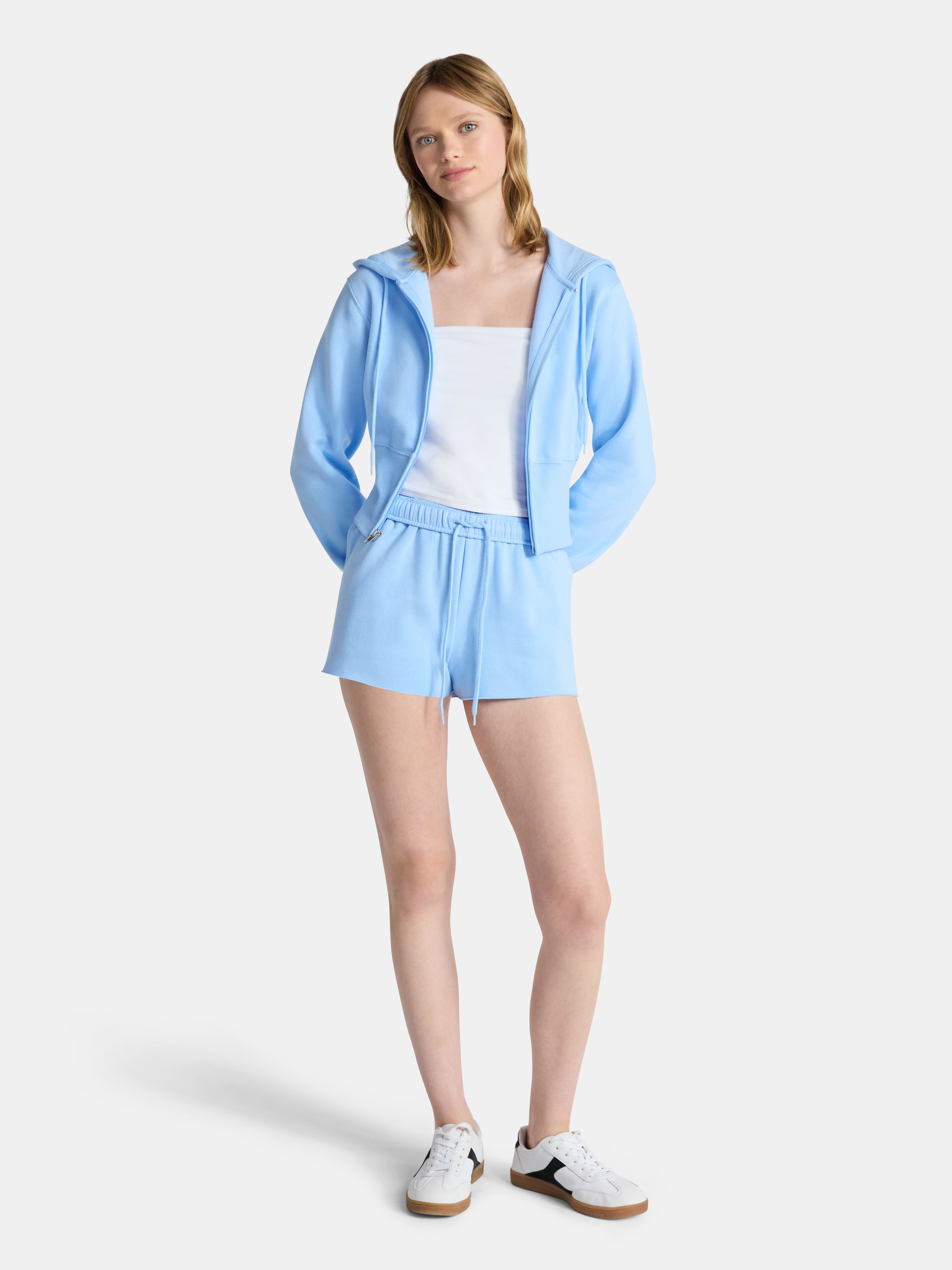 No Boundaries Fleece Foldover Shorts, 2'' Inseam, Women’s