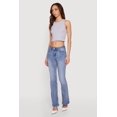 thumbnail image 2 of Women's Trendy Mid Rise Whiskered Bootcut Jeans, 2 of 4