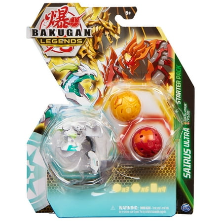 Bakugan Legends Starter 3-Pack, Sairus Ultra with Auxillataur and Cycloid, Action Figures