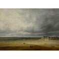 thumbnail image 3 of Georges Michel 14x11 Black Modern Framed Museum Art Print Titled - Landscape with a Plowed Field and a Village (After 1827), 3 of 5