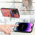 thumbnail image 5 of Nalacover 2-in-1 Magnetic Case for iPhone 15 Plus, Back Wallet Case with Detachable Card Holder Ring Stand Cover for iPhone 15 Plus, Vintage PU Leather Shockproof Case - Pink, 5 of 11