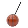 thumbnail image 2 of Inteprter Vasos con forma de bola, botella de vidrio de 450 ml con tapa y pajita, resistente y práctico para el día a día Organizadores de utensilios de cocina Baloncesto diámetro 10 cm, 2 of 6
