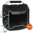 thumbnail image 3 of ECOXGEAR EcoTrek GDI-EXTRK210 Rugged Waterproof Floating Portable Bluetooth Wireless 100 Watt Stereo Smart Speaker and PA System (Gray), 3 of 9
