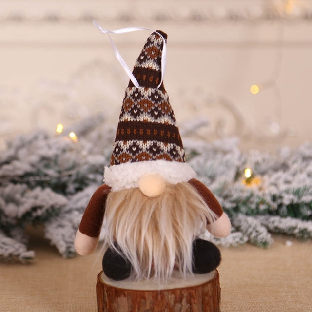 Decoraciones navideñas Postura sentada creativa Bosque Muñeca Muñeca Árbol de Navidad Colgante Mini Muñeca Colgante Wmkox8yii gf5816