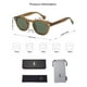 thumbnail image 5 of Gafas de sol SOJOS Retro Round SJ2251 UV400 Verde oliva/Verde oscuro, 5 of 5