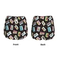 thumbnail image 5 of Picia Colorful Retro Tape Pattern Women's 2 in 1 Athletic Running Shorts High Waisted Workout Casual Gym Sweat Shorts with Comfy Liner Zipper Pockets-Small, 5 of 9