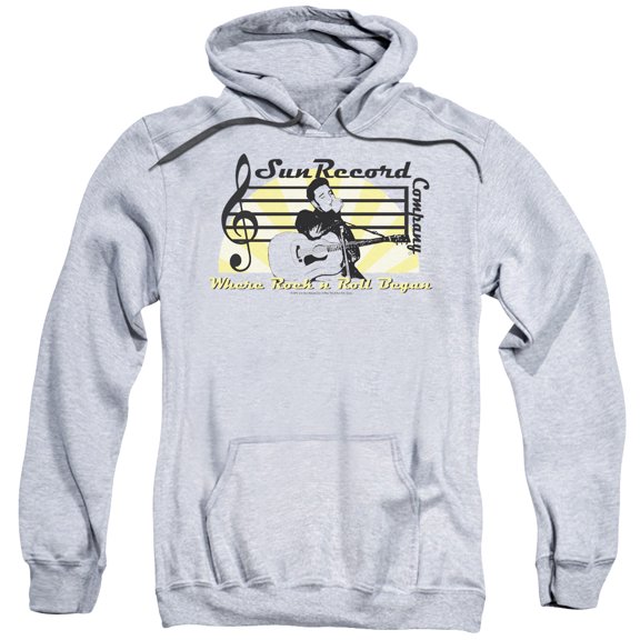 Sun Sun Record Company Adult Pullover Hoodie Sweatshirt Athletic Heather