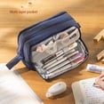 thumbnail image 3 of Estuche grande para bolígrafos, bolsa de almacenamiento con asa, organizador para papelería escolar, 3 of 3