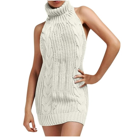 

Virgin-Killer Backless Long Tie Open Turtleneck Sleeveless Sweaters women’s pajamas tall women s pajamas pajamas