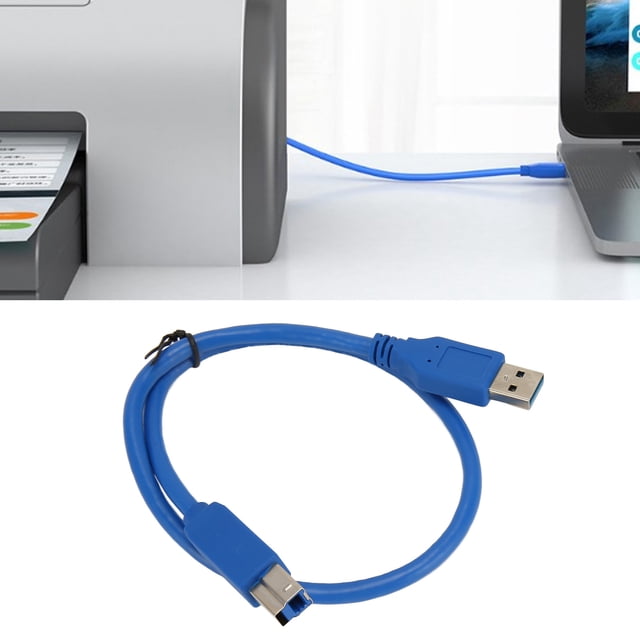 USB3.0 Print Cable, Printer Cable Plug And Play A Male To B Male 1.64ft Long High Speed For Data Transfer