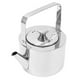 thumbnail image 5 of Tetera de acero inoxidable con colador, silbato de metal grueso con mango ergonómico para todo tipo de cocinas, tamaño pequeño, 1 L, 5 of 14
