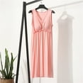 thumbnail image 3 of Vestidos de Verano de Mujer de Gran Tamaño Suelto Y Delgado Vestido de Manga Corta, Falda Larga de Tejido Estirable de Cuatro Vías para el Desgaste Casual, Diario Y de Primavera, 3 of 5