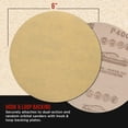thumbnail image 3 of ProductionShop Premium 400 Grit 6" Gold Sanding Discs, Box of 100 - Hook & Loop Backing Abrasive Sandpaper for DA & Random Orbital Sanders - Sand Auto Paint, Metal, Wood, Woodworking Furniture, 3 of 6