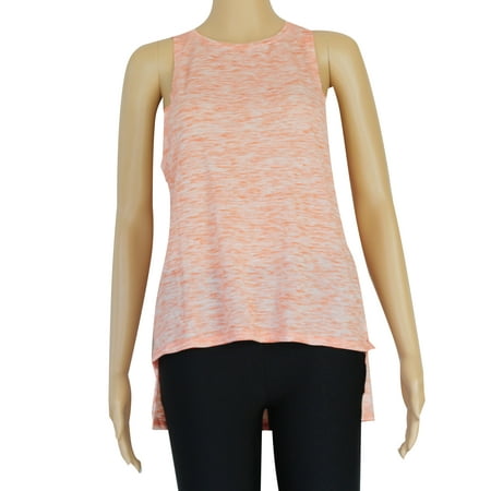 Women's Yoga Tank Tops Activewear Tops Long Workout Shirts Racerback Quick Dry Orange - S