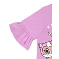 thumbnail image 5 of Conjunto de camiseta y pantalones cortos de gasa para niñas pequeñas de Disney Super Kitties Lavende, 5 of 5