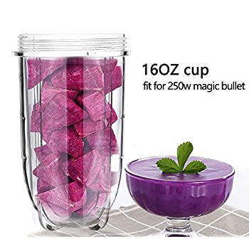 Magic Bullet Replacem Cups Qt 2 Pcs Replacement 16 Ounce Tall Jar Cups Fit For Magic Bullet Blender Juicer Mixer 250w Mb1001 Accessories Walmart Com Walmart Com
