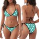 thumbnail image 3 of Fotbe Teal Turquoise And White Polka Dot Traje de Baño para Mujer de Dos Piezas – Bikini Sexy de Tirantes Tipo Halter con Diseño Triangular, 3 of 6