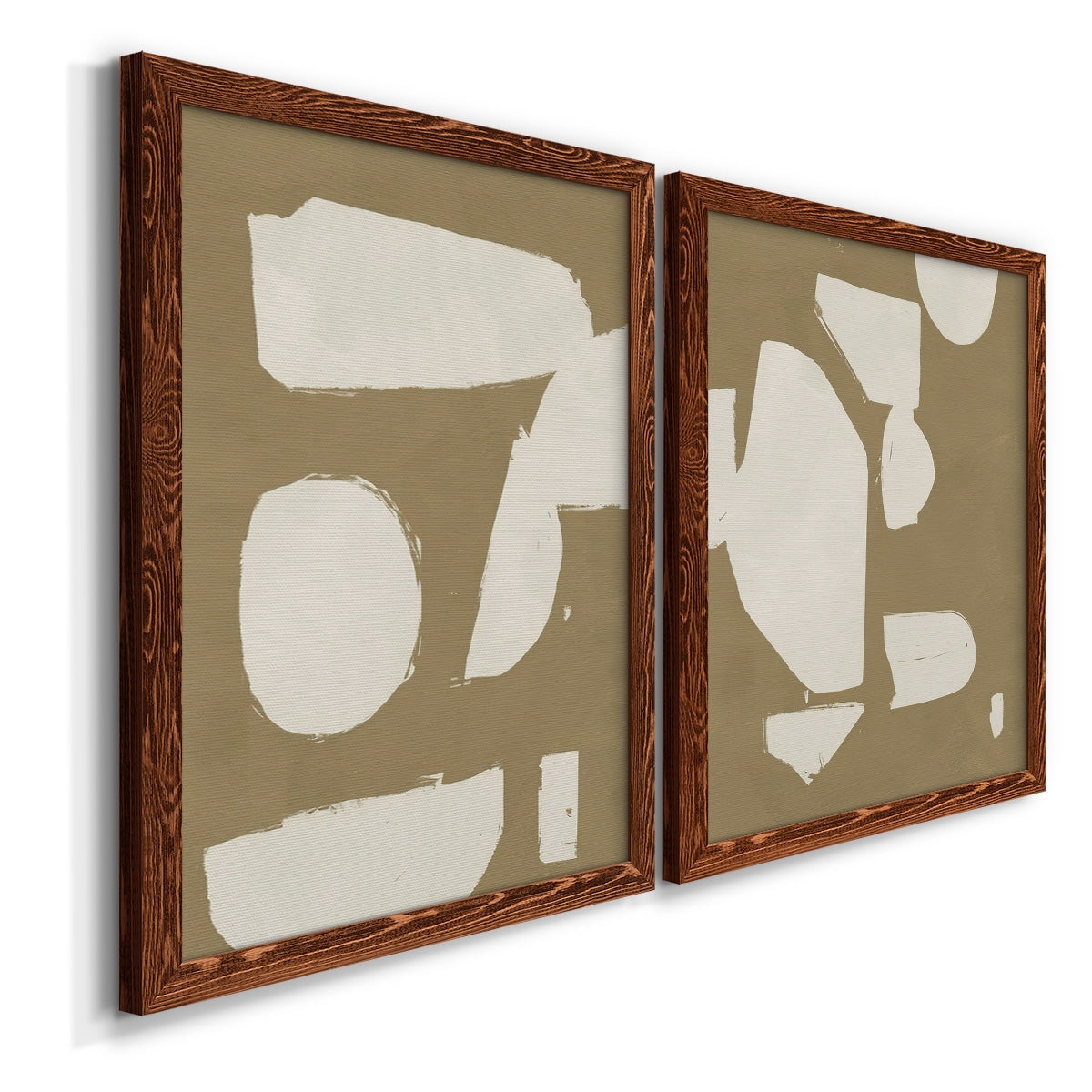 Chunky Abstract I - Premium Framed Canvas 2 Piece Set - Ready to Hang