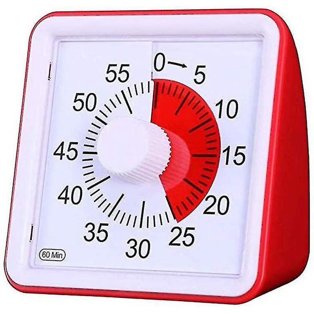 Minuteur Analogique Visual, Cuenta Rebours Silencieux, Herramienta de gestión del tiempo para niños y adultos