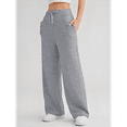 thumbnail image 2 of Womens High Waisted Baggy Sweatpants Light Gray M, 2 of 4