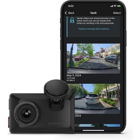 Garmin - Dash Cam X310 4K Touchscreen Dash Cam with a 140-degree Field of View and built-in Clarity Polarizer - Black