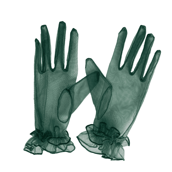 Women's Bridal Wedding Gloves Finger Tulle Gloves short Wedding Accessories