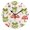 Black, variant on Frogs Mushrooms Cartoon Cute Round Wall Clock Silent Analog Battery Operated Gold Pointer Home Decor 9.84" Diameter