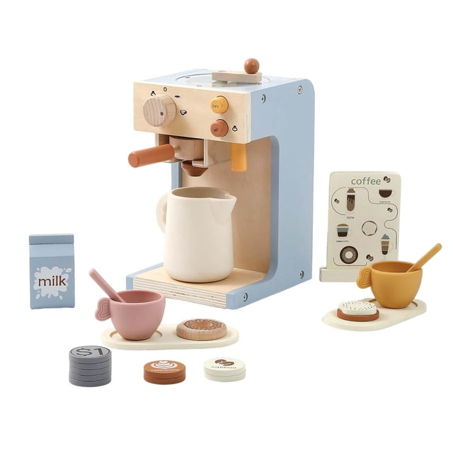 Cafetera de juguete, pequeños electrodomésticos, juguetes para desarrollar habilidades, juegos de rol, accesorios de cocina para niños de 3, 4, 5 y 6