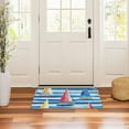 thumbnail image 3 of Yayeee Doormat for Indoor Entrance 32" x 20" Non Slippery Floor Rug, Green Sailboats, 3 of 8