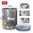 thumbnail image 3 of 12oz Tumblers Dog Paw and Bone Vacuum Insulated Stainless Steel Travel Tumbler Cups Mug with Lid and Straw for Beer,Coffee,Beverages with Cleaning Brush for Cold & Hot Drinks, 3 of 5