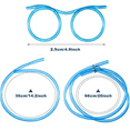 thumbnail image 7 of 8 Pieces Silly Straw Glasses Crazy Fun Loop Straws Novelty Drinking Eyeglasses for Annual Meeting Fun Parties Birthday Assorted Colors, 7 of 7