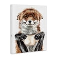 thumbnail image 3 of Stupell Industries Happy Fox with Coffee Animals Painting Wrapped Canvas Canvas Art Print Wall Art, 16 x 20, 3 of 7