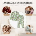 thumbnail image 7 of Salouo Frog With Sweet Pattern Women's Pajamas Set Long Sleeve Button Down Sleepwear Soft Pj Lounge Sets for women 2 Piece Pjs Set with Long Pants-Large, 7 of 7