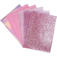thumbnail image 3 of Litchi 6-Piece Faux Leather Sheets, 8"x12", Holographic Pink Series, for Crafts and Bow Making, 3 of 4