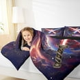 thumbnail image 4 of jejeloiu Lightsaber Bedding Comforter Set,Universe Starry Night Twin Comforter Sets,Colorful Galaxy Bedding Set For Boys Kids,Microfiber Bedroom Decor Reversible,2-Piece, 4 of 8