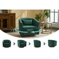 thumbnail image 6 of Swivel Accent Chair for Living Room, Sofa Chairs with Wood Base Side, Comfy Swivel Accent Chair with Wide Upholstered, for Living Room, 6 of 7