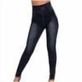thumbnail image 6 of WPPGONE Jeans for Women Trendy High Elastic Waisted Straight Leg Faux Denim Slim Plus Size Bottoms Fashion Versatile Trousers with Pockets, S-3XL, 6 of 6