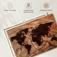 thumbnail image 6 of Elephant Stock Branded Wood World Map Wall Art - Horizontal Canvas Wall Art - Living Room Wall Decor - Map Canvas - Brown And Beige Decor - 12" x 8", 6 of 8