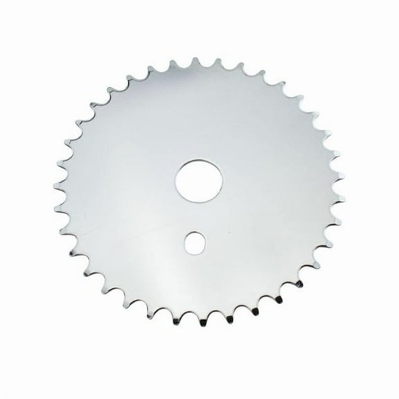 Plain Bike Sprocket/Chainring,1/2 X 1/8 36 Teeth, Chrome