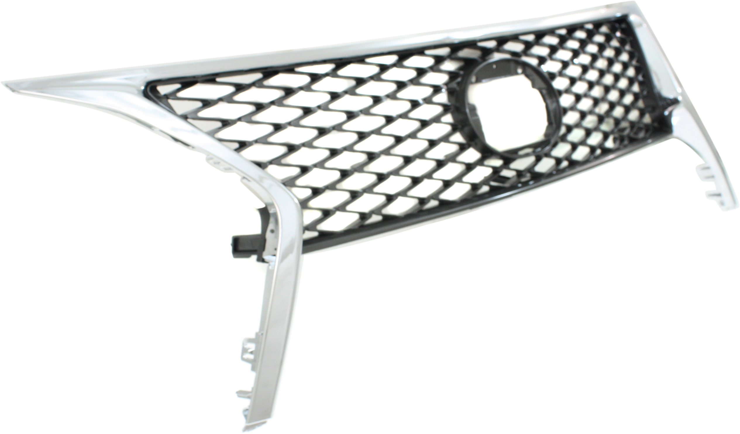 Grille Assembly Compatible With 2013-2015 Lexus RX350 Chrome Shell with Dark Gray Insert