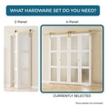 thumbnail image 5 of Rio Salto Gold Bifold Sliding Barn Door Hardware Kit Heavy Duty Metal Track System with Matching Knobs Gold Bi-Fold Barn Door Bifold Closet Doors, Bi-Folding 64" Track for 4 Doors, 4 Rollers No Door, 5 of 9