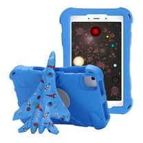 GSFY Kids Case for Galaxy Tab A9 8.7 Inch 2023, Lightweight Safe EVA 360 Degree Airplane Kickstand Shockproof Case with Pencil Holder for Samsung Galaxy Tab A9 8.7" (SM-X110/X115/X117), X Blue